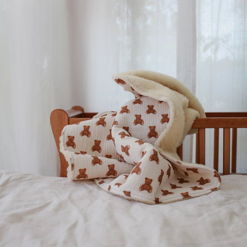 Coperta in lana per neonato/bambino, 90x120 cm, lana Teddy