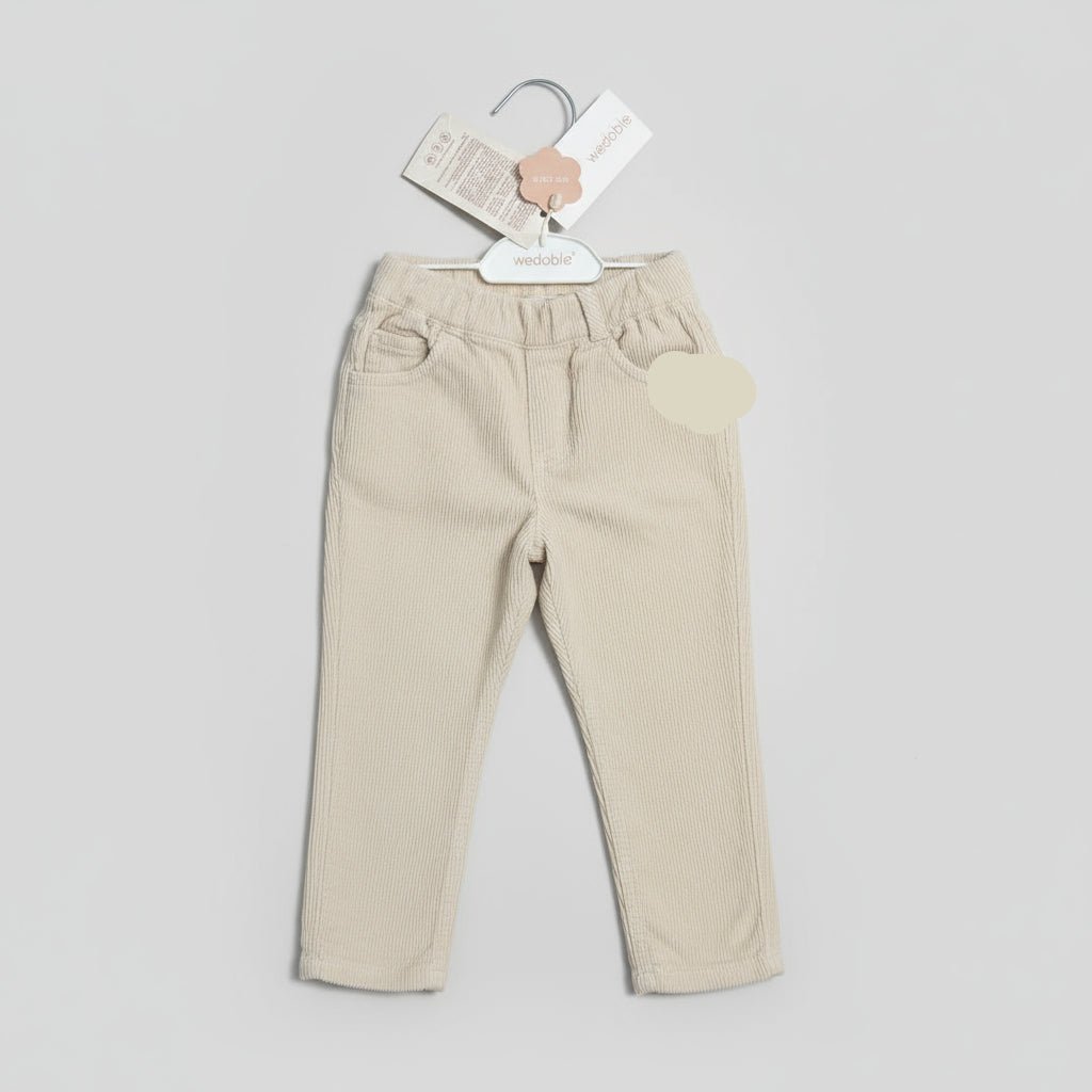 Pantalone a costine in velluto Beige Senza Tasche - Be Brave Boutique