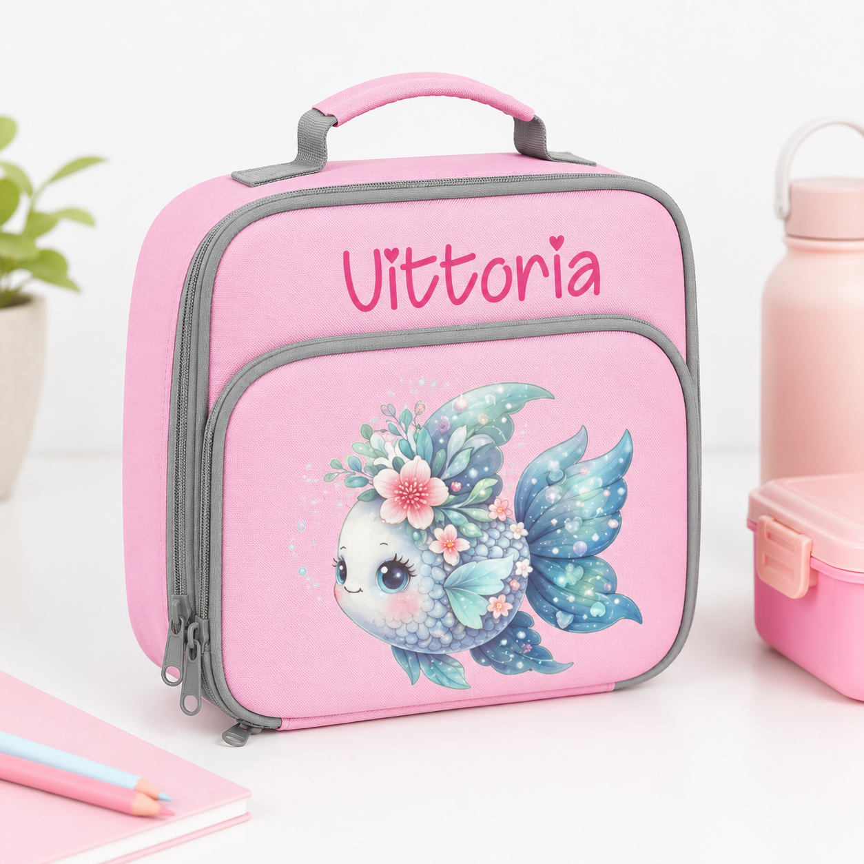 Porta Merenda per Bambini personalizzabile Pesciolina