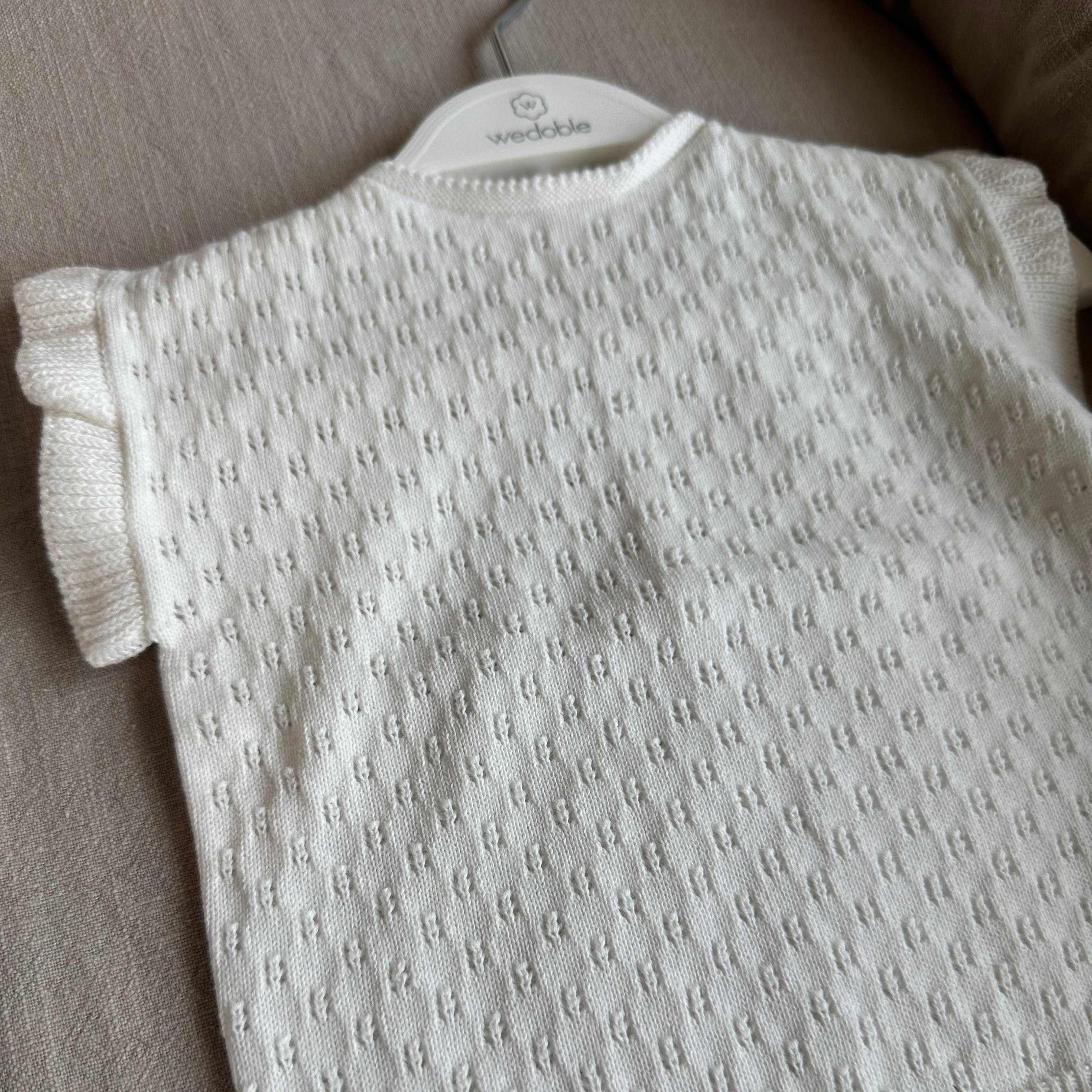 T-shirt in Maglia Fine con Maniche Volant – Wedoble - Be Brave Boutique