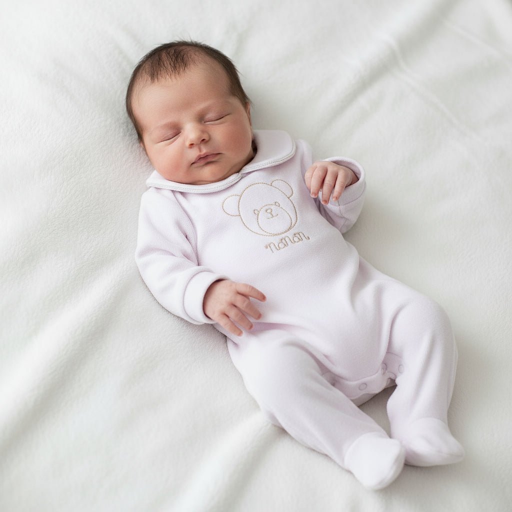 Tutina aperta davanti c/orsetto bianco