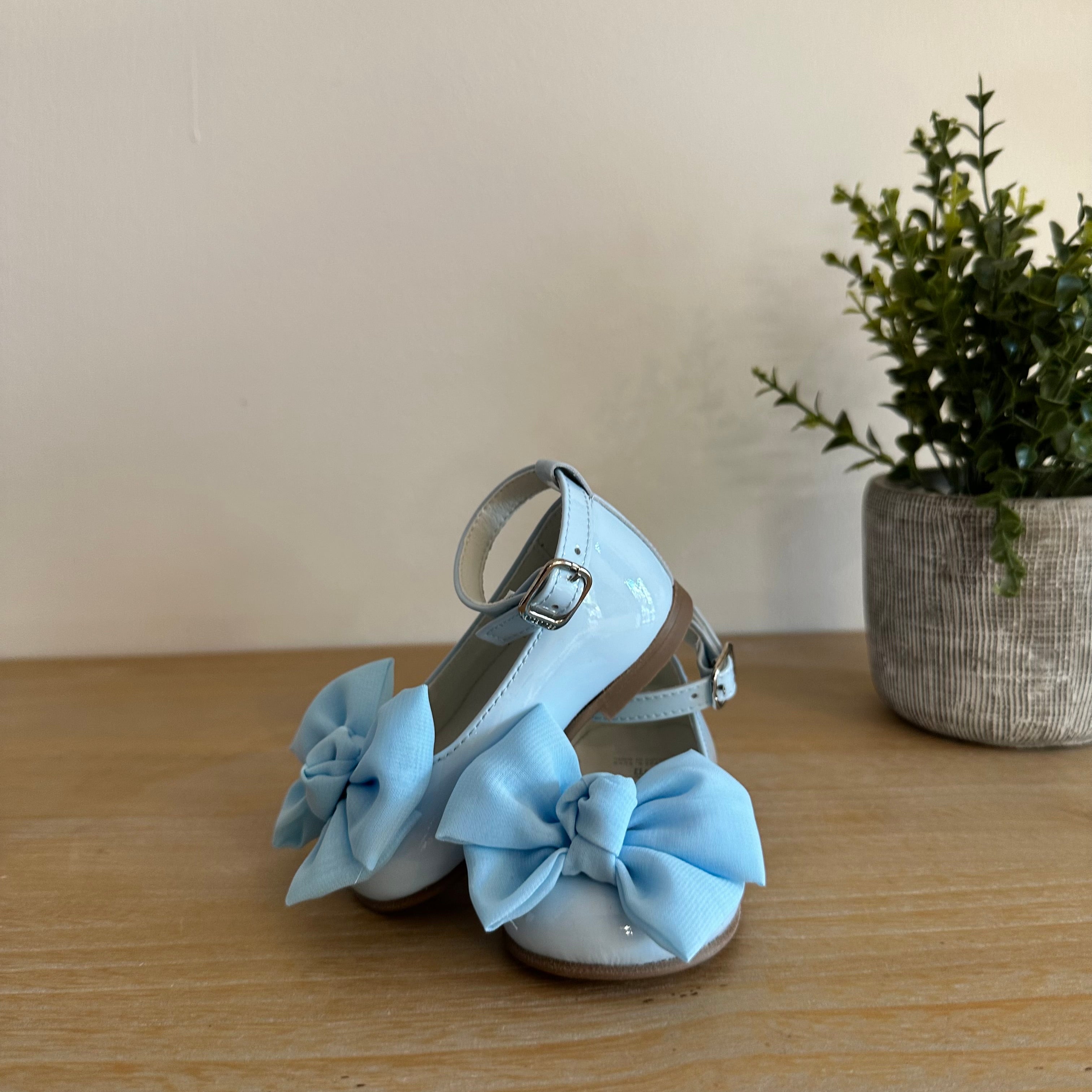 ANDANINES Ballerine Eleganti con fiocco davanti Azzurre e plantare anatomico - Be Brave Boutique