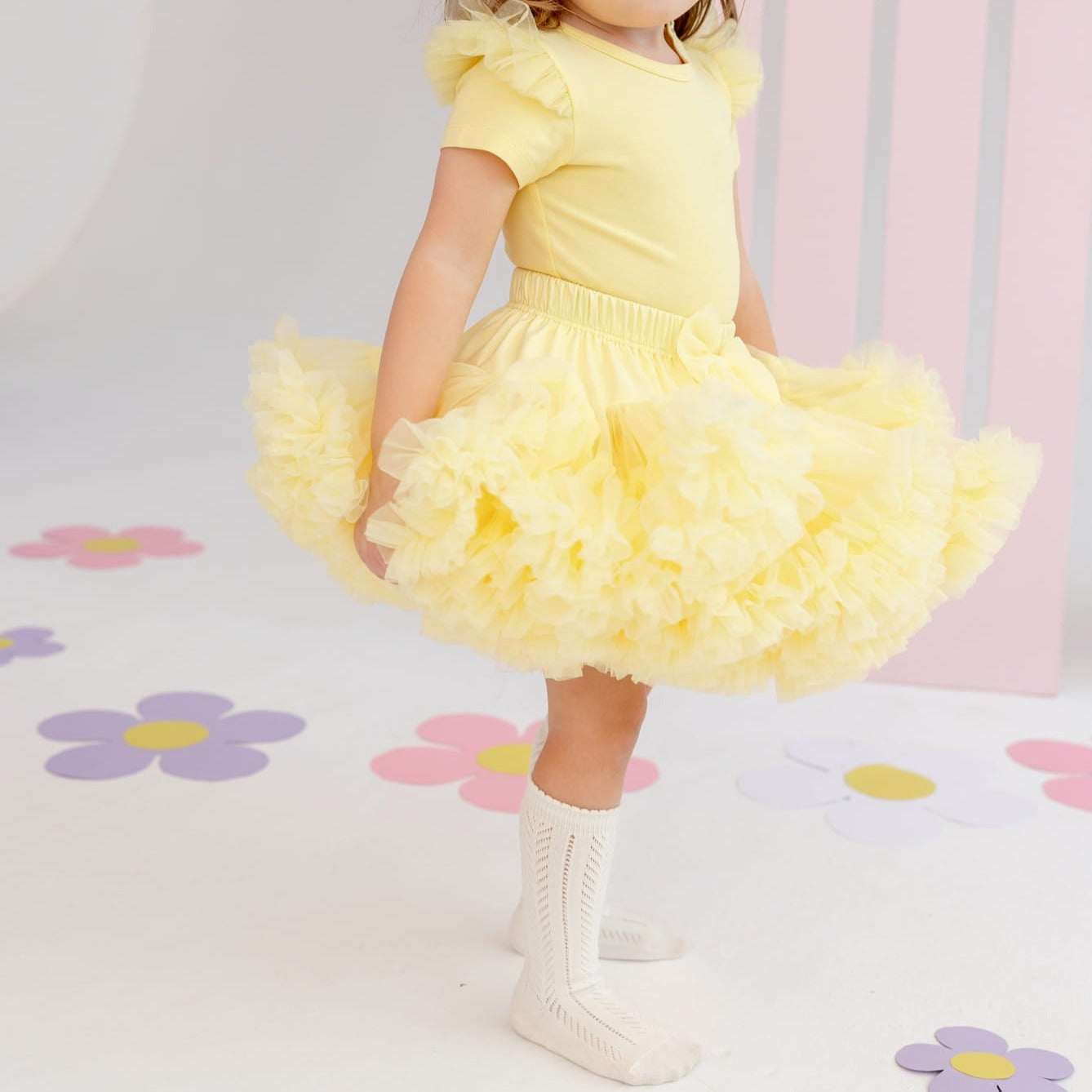 Gonna Ampia in Tulle Giallo - Be Brave Boutique