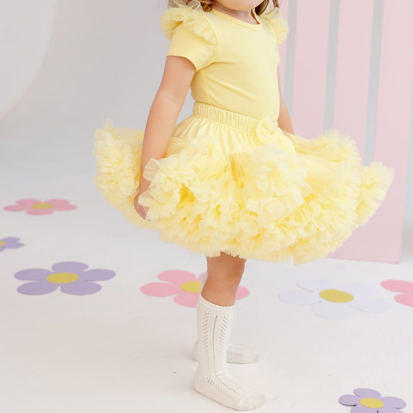 Gonna Ampia in Tulle Giallo - Be Brave Boutique