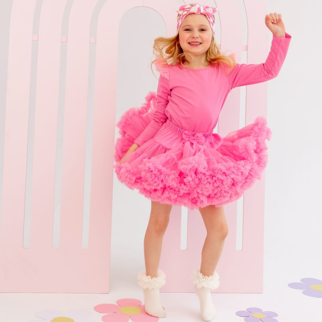 Gonna Ampia in Tulle Rosa Bubble Gum - Be Brave Boutique