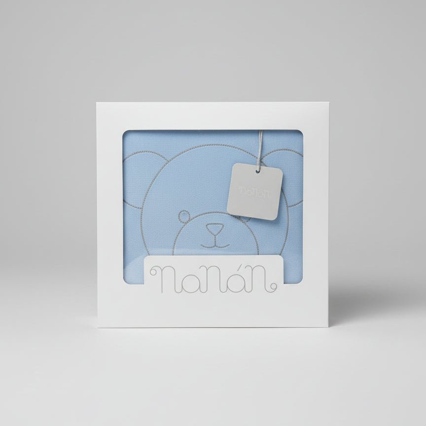 Copertina invernale Azzurra Nanan con ricamo Orsetto