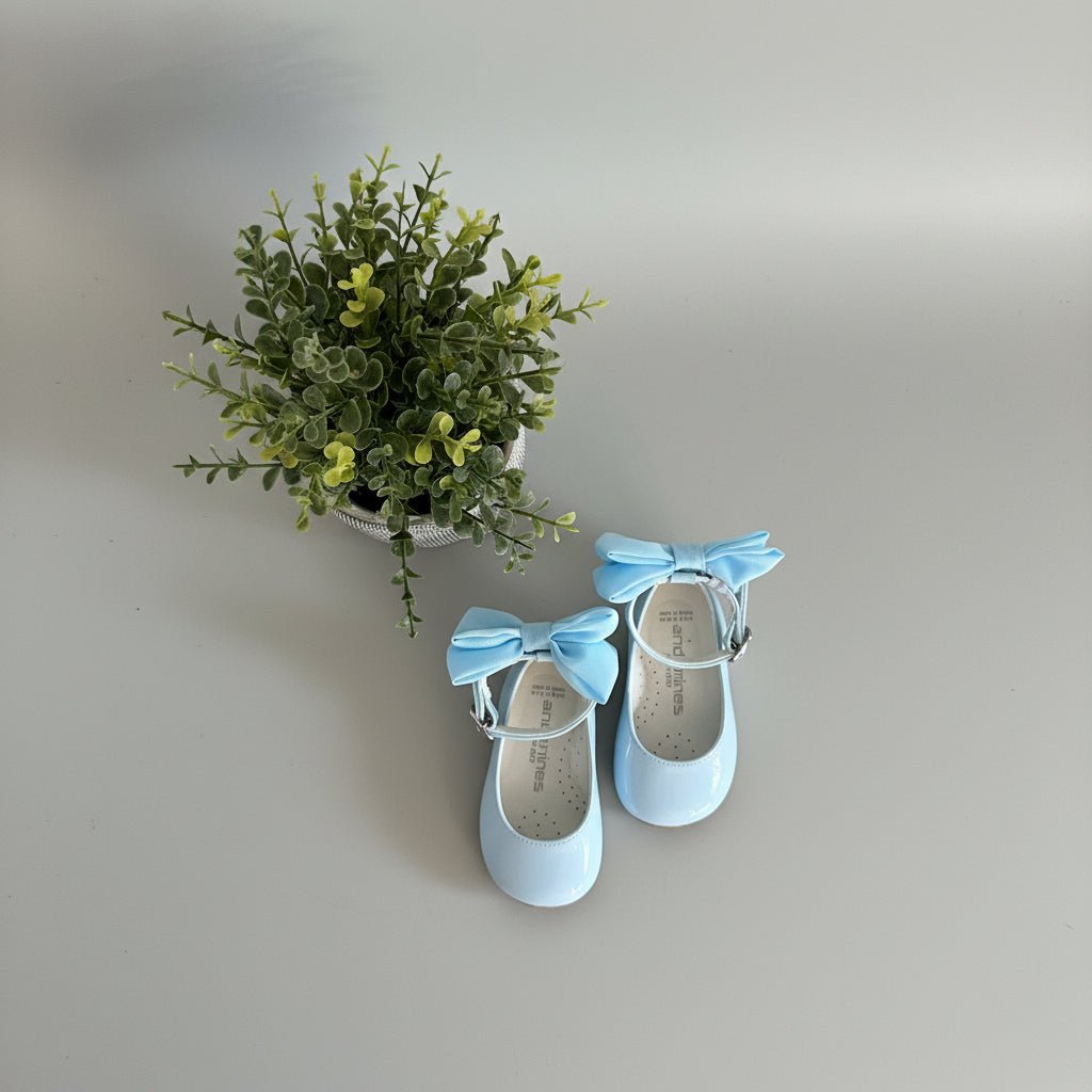 ANDANINES Ballerine Eleganti con fiocco dietro Azzurre e plantare anatomico - Be Brave Boutique