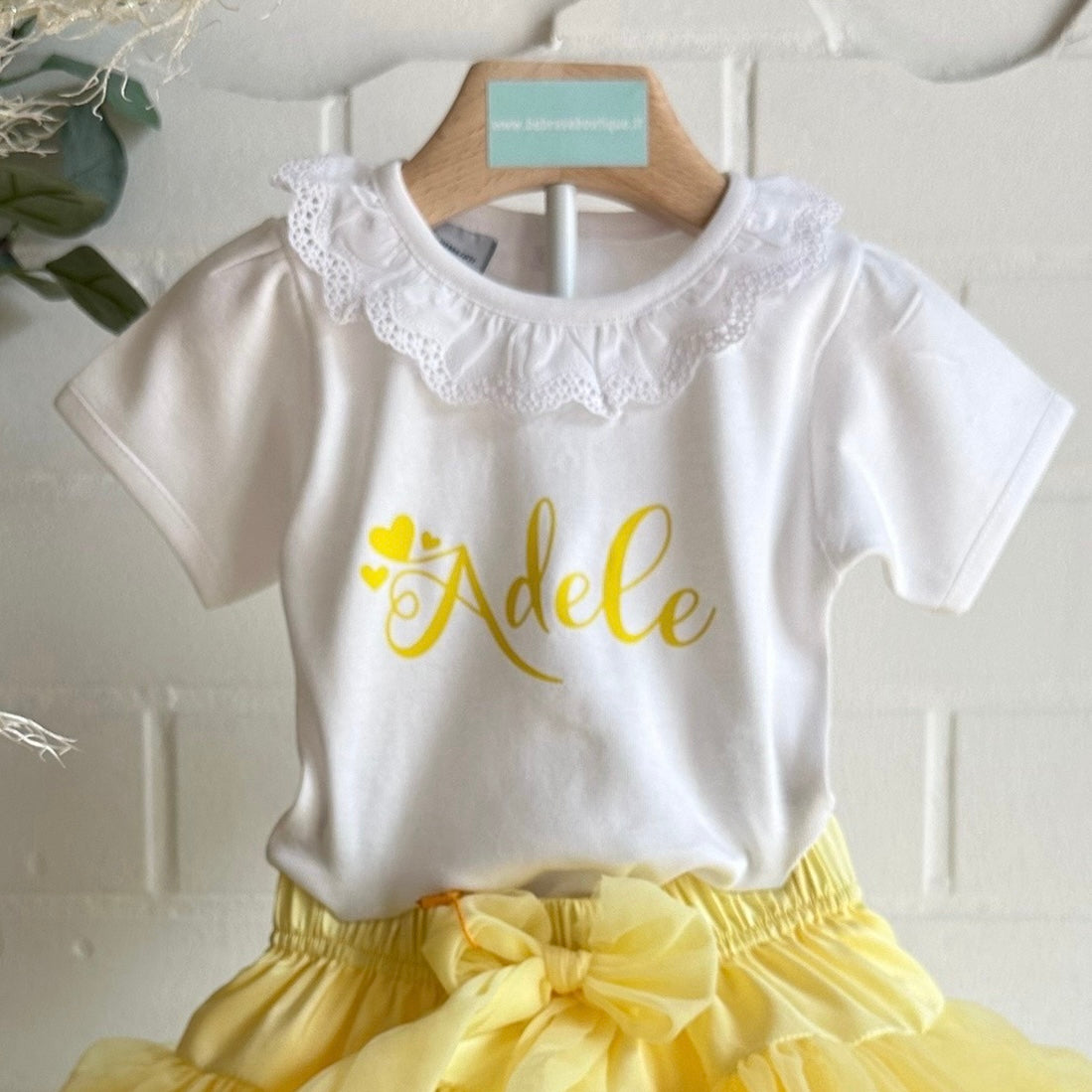 Body in cotone manica corta con colletto lavorato Bianco - Be Brave Boutique