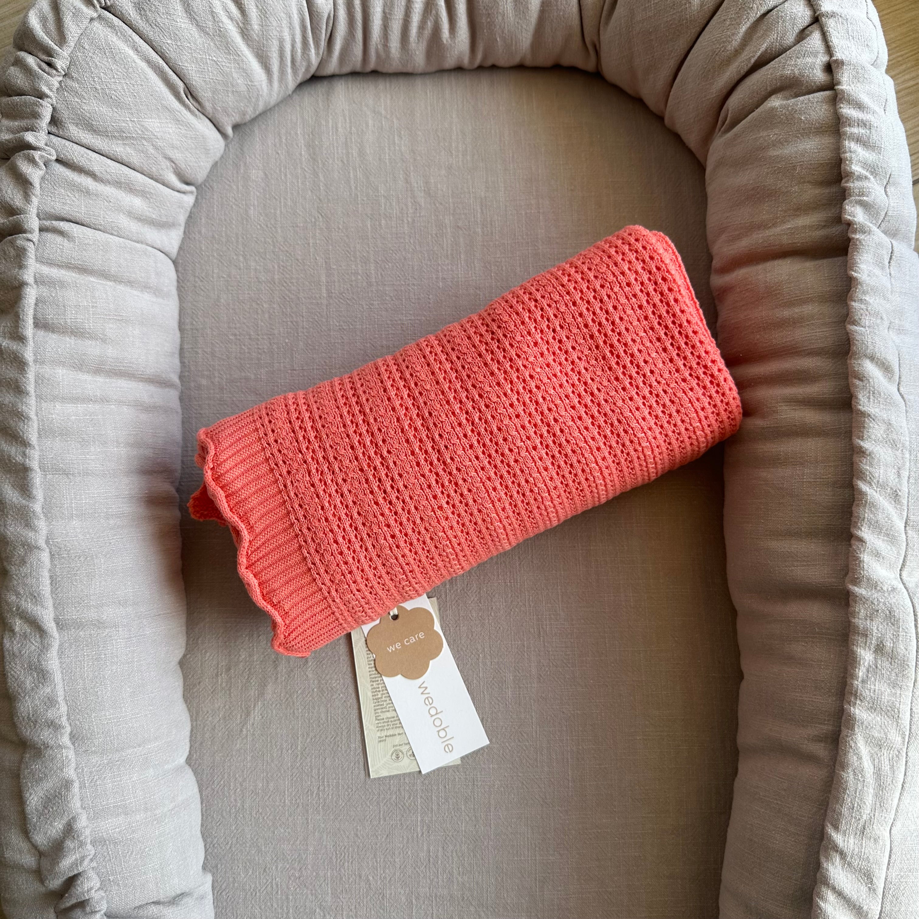 Copertina in Cotone Biologico Coral – A GRACEFUL SUMMER - Be Brave Boutique