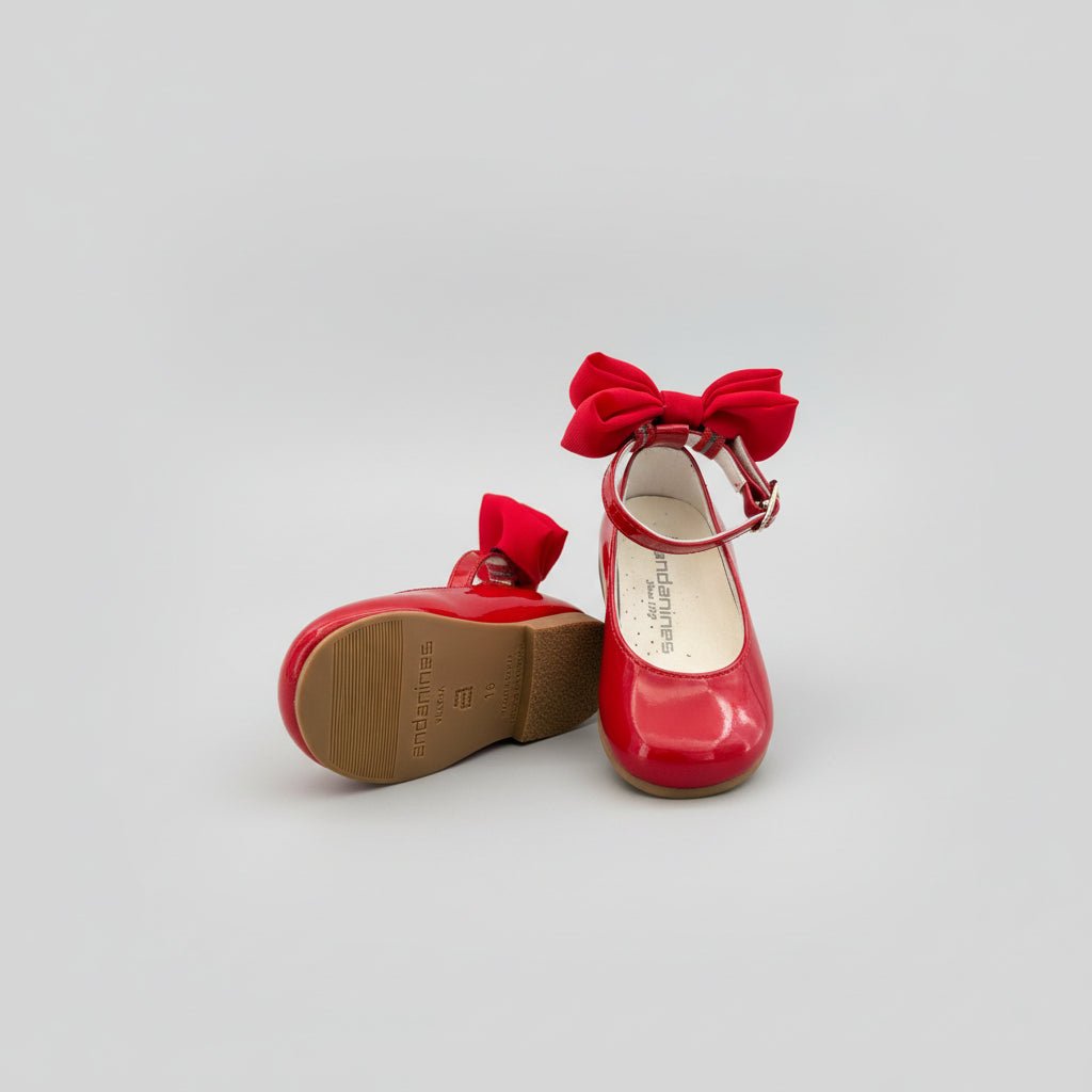 ANDANINES Ballerine eleganti con fiocco Rosso e plantare anatomico - Be Brave Boutique