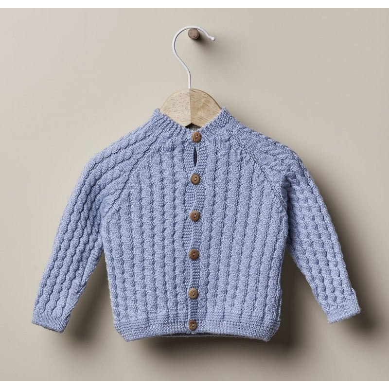 Cardigan in lana a trecce per neonati - Be Brave Boutique