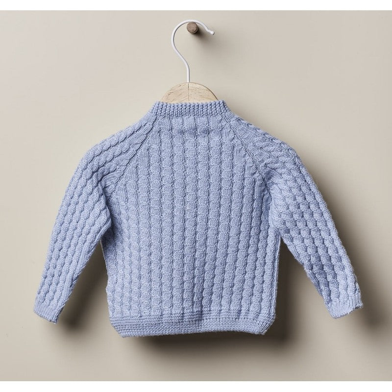 Cardigan in lana a trecce per neonati - Be Brave Boutique