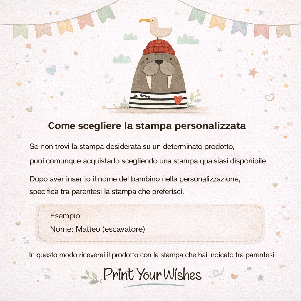 Grembiule Siggi asilo Razzo Personalizzabile con nome