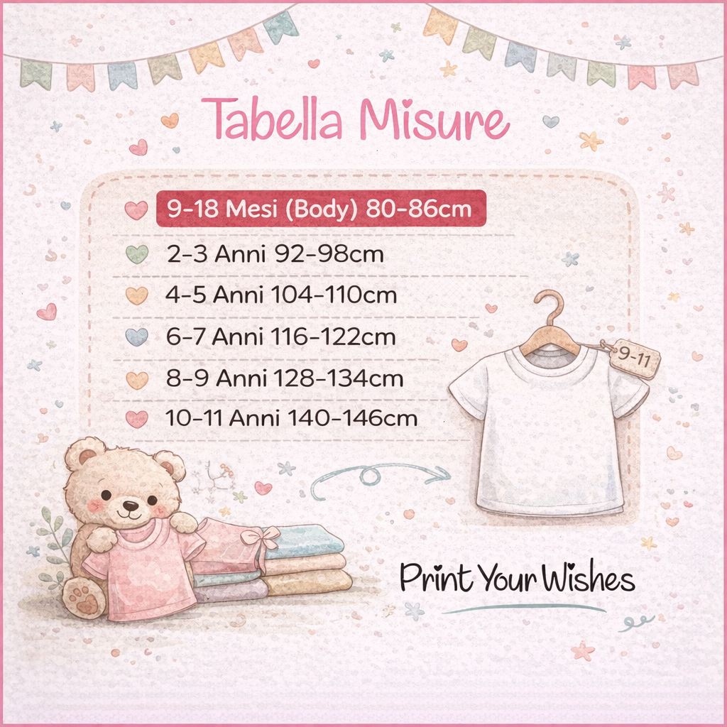 Tshirt/body Angel Panna con volant personalizzabile