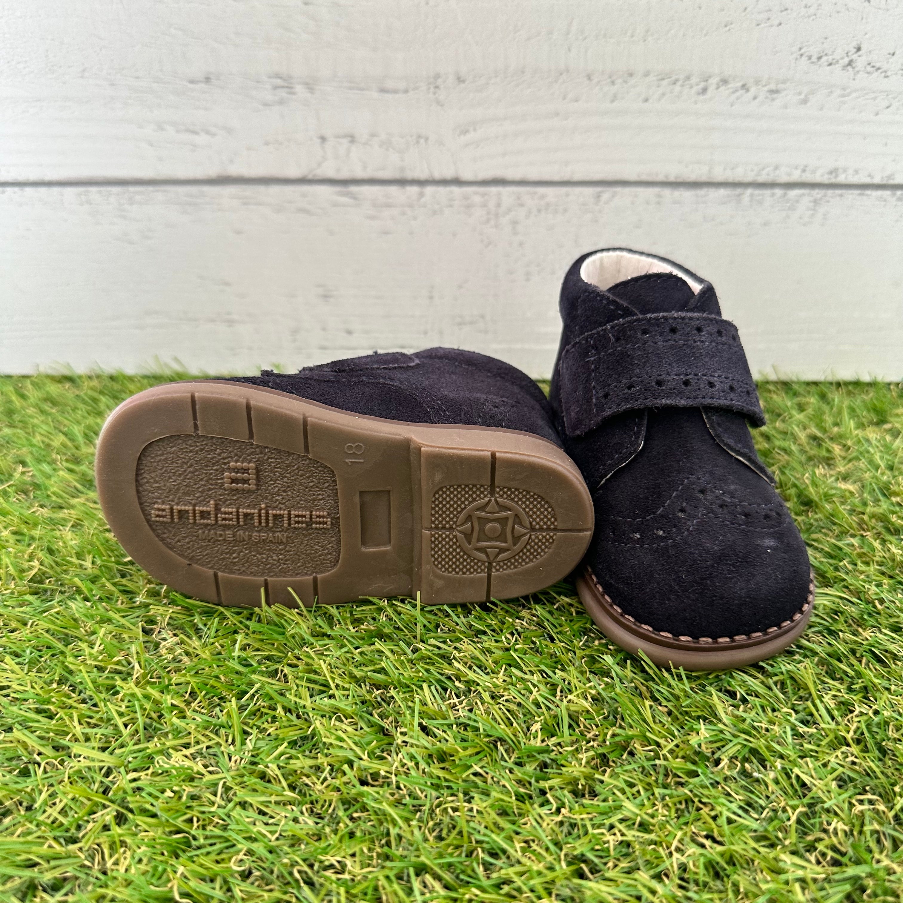 ANDANINES Stivaletto Blu scamosciato con strappo plantare anatomico - Be Brave Boutique