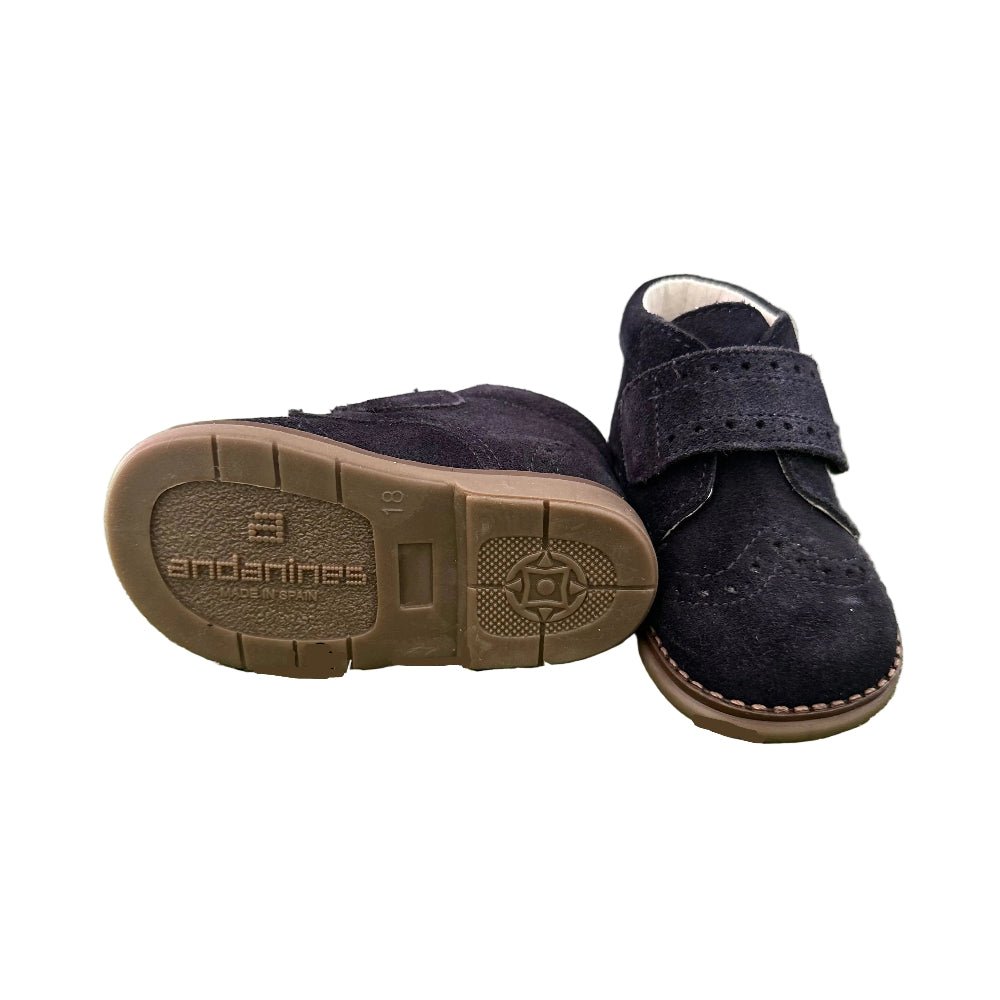 ANDANINES Stivaletto Blu scamosciato con strappo plantare anatomico - Be Brave Boutique