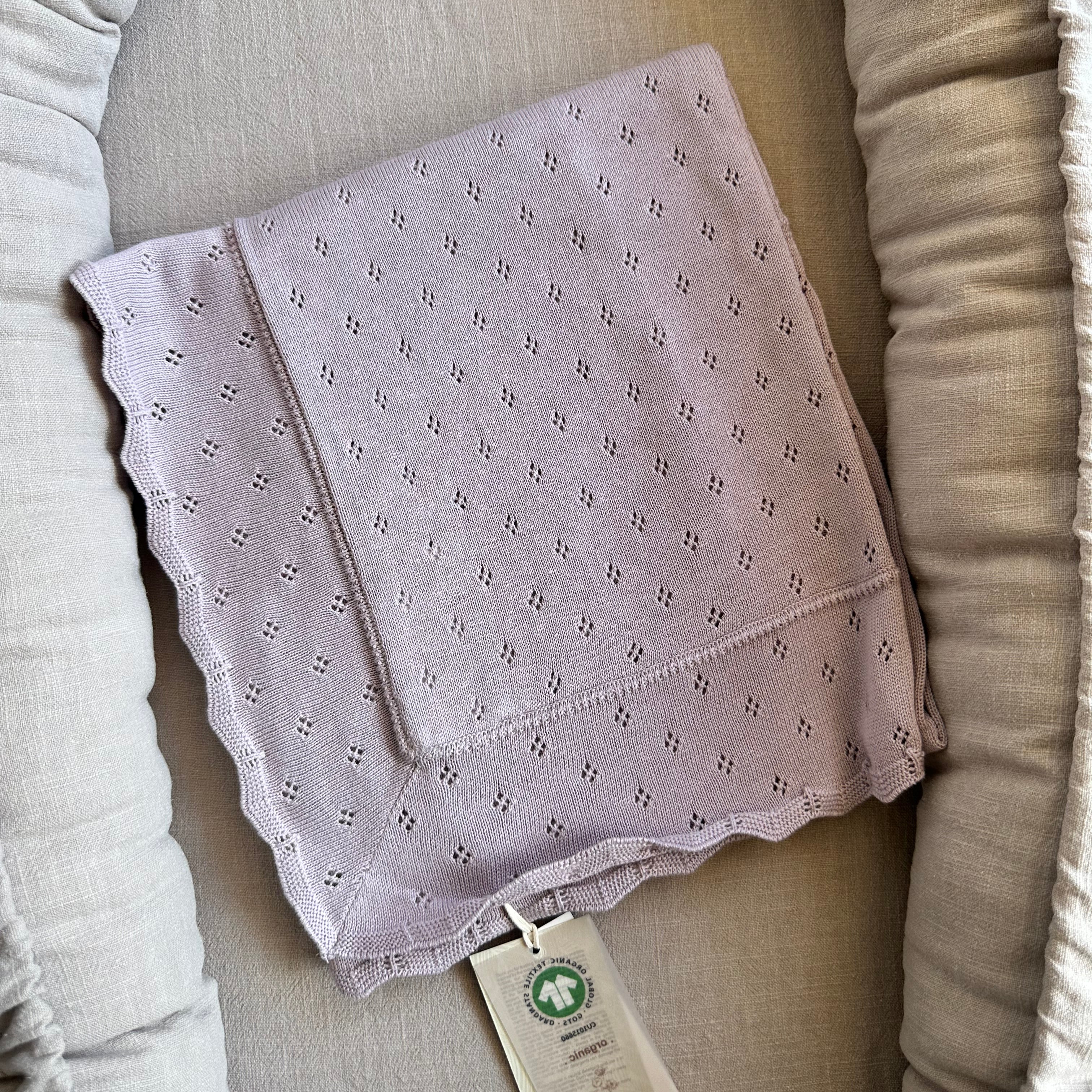 Copertina traforata in Cotone LILLA – BREEZ - Be Brave Boutique