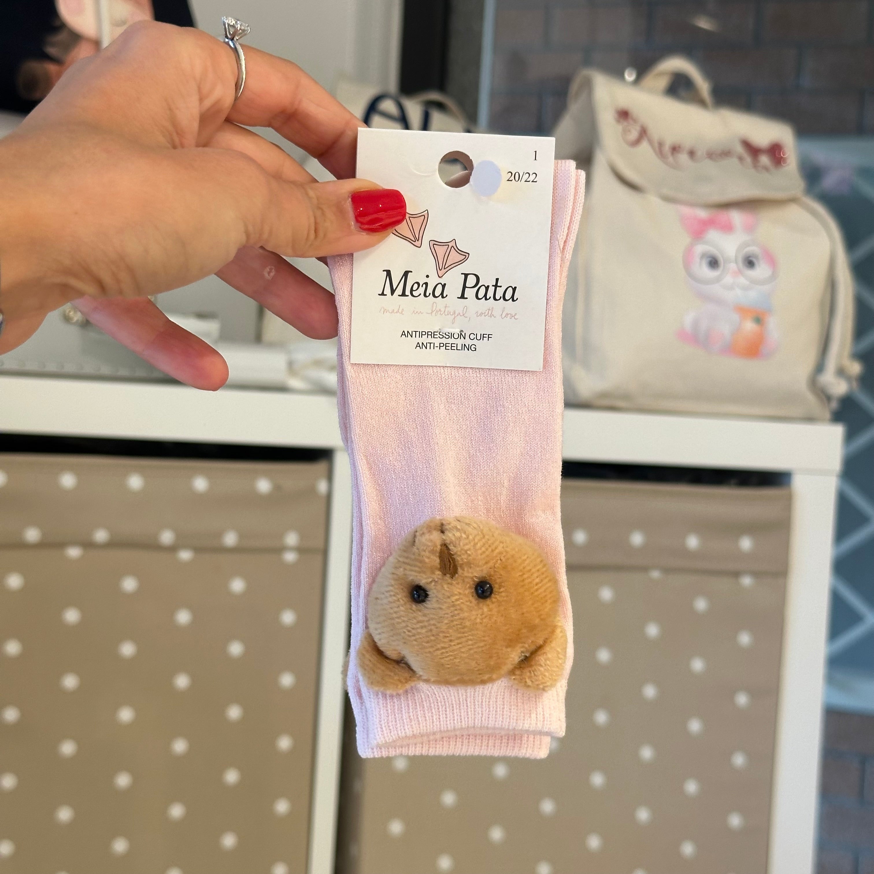 Calze bambini in cotone con orsetto Meia Pata - Be Brave Boutique