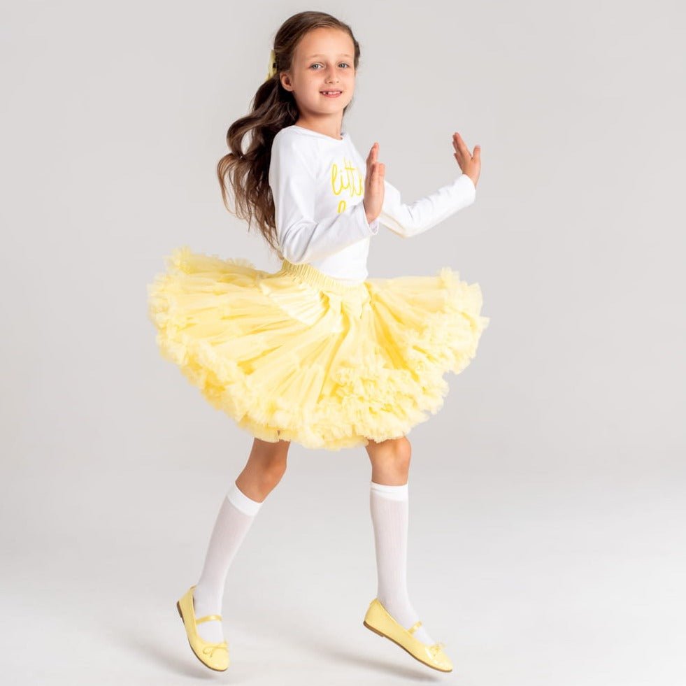 Gonna Ampia in Tulle Giallo - Be Brave Boutique