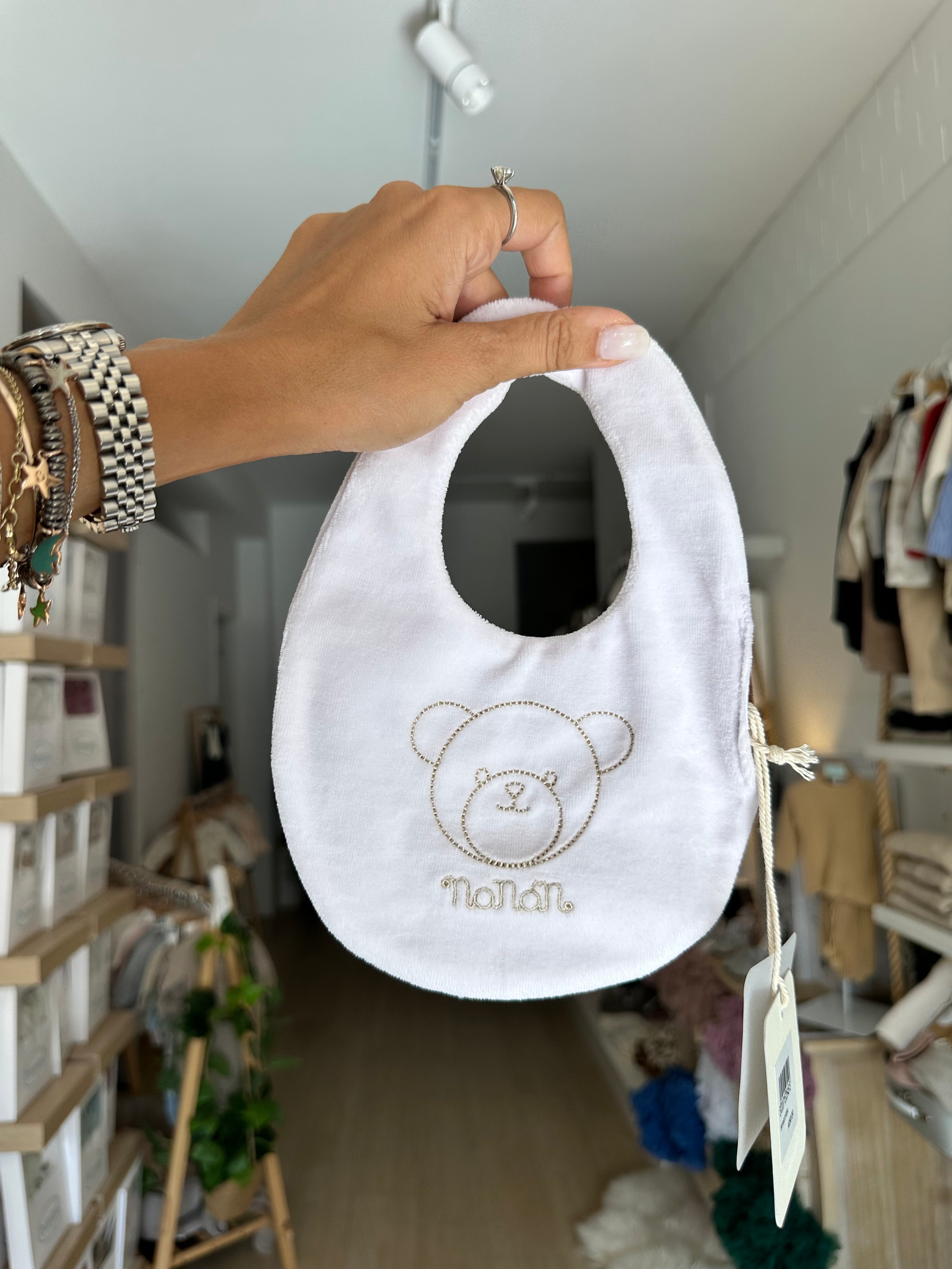 Set cappellino e bavaglino Nanan Rosa delicato - Be Brave Boutique