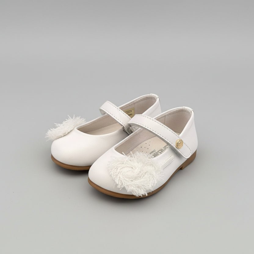 ANDANINES Ballerine eleganti Bianco con fiori e plantare anatomico - Be Brave Boutique