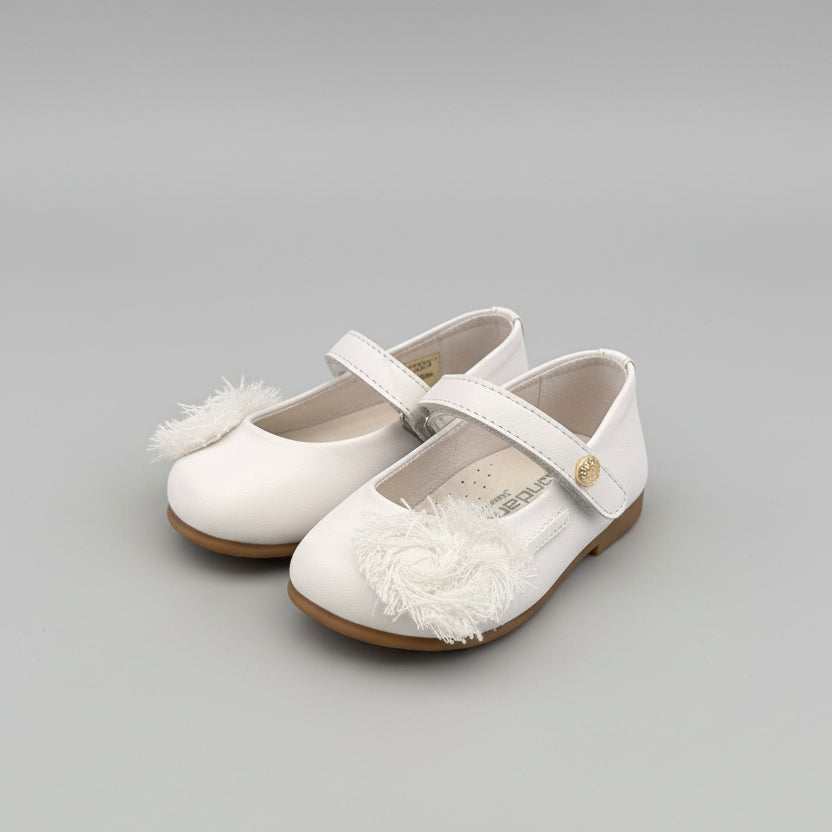 ANDANINES Ballerine eleganti Bianco con fiori e plantare anatomico - Be Brave Boutique