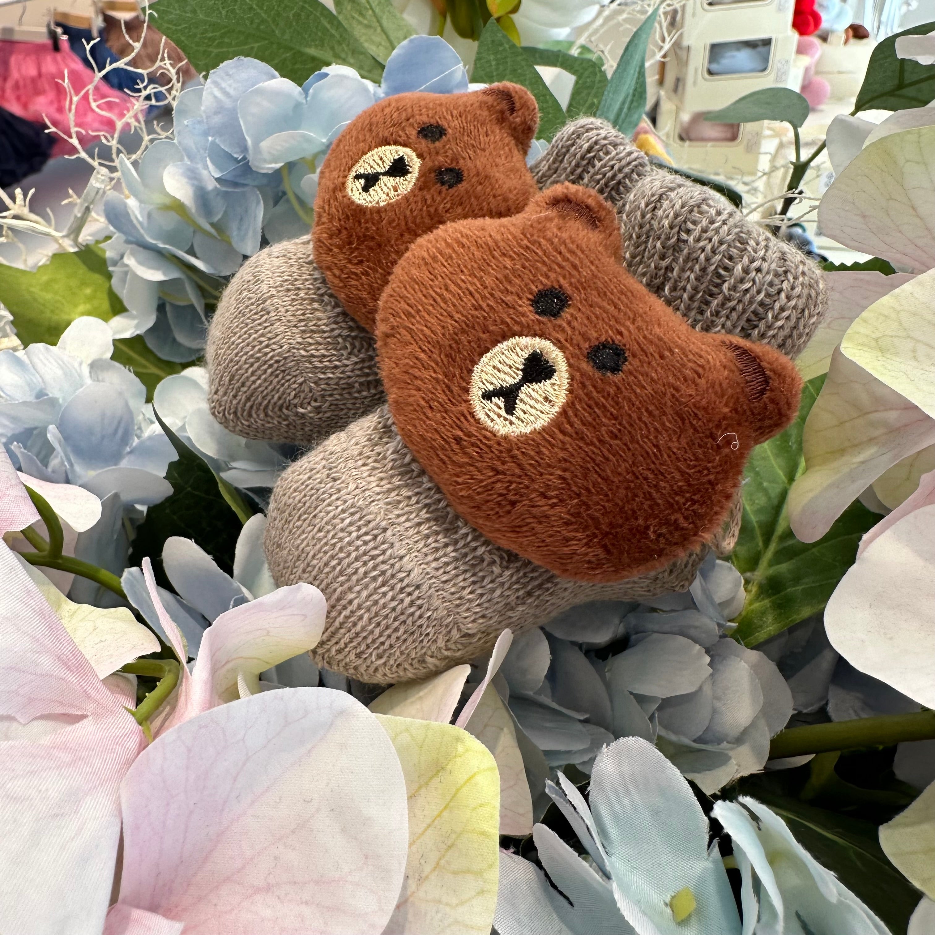 Scarpine nascita Con Orsetto in Pura Lana Vergine Made in Italy - Be Brave Boutique