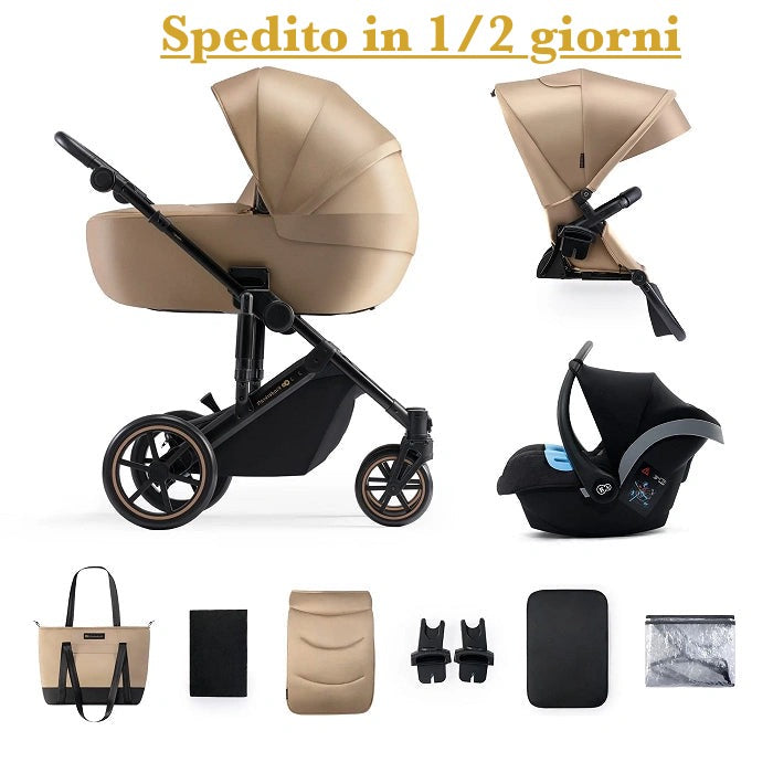 Passeggino Trio PRIME 2 Kinderkraft Beige DISPONIBILE - Be Brave Boutique