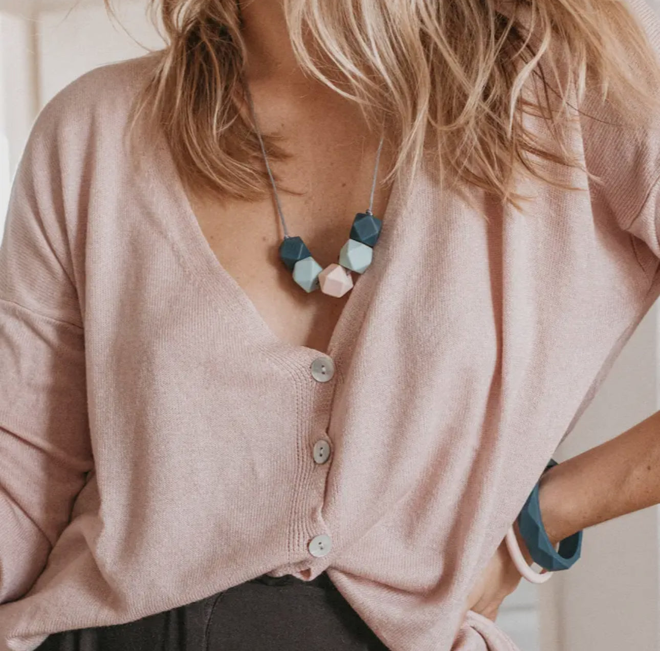 Collana allattamento, trasporto e dentizione MINI GEOMETRIC - Be Brave Boutique