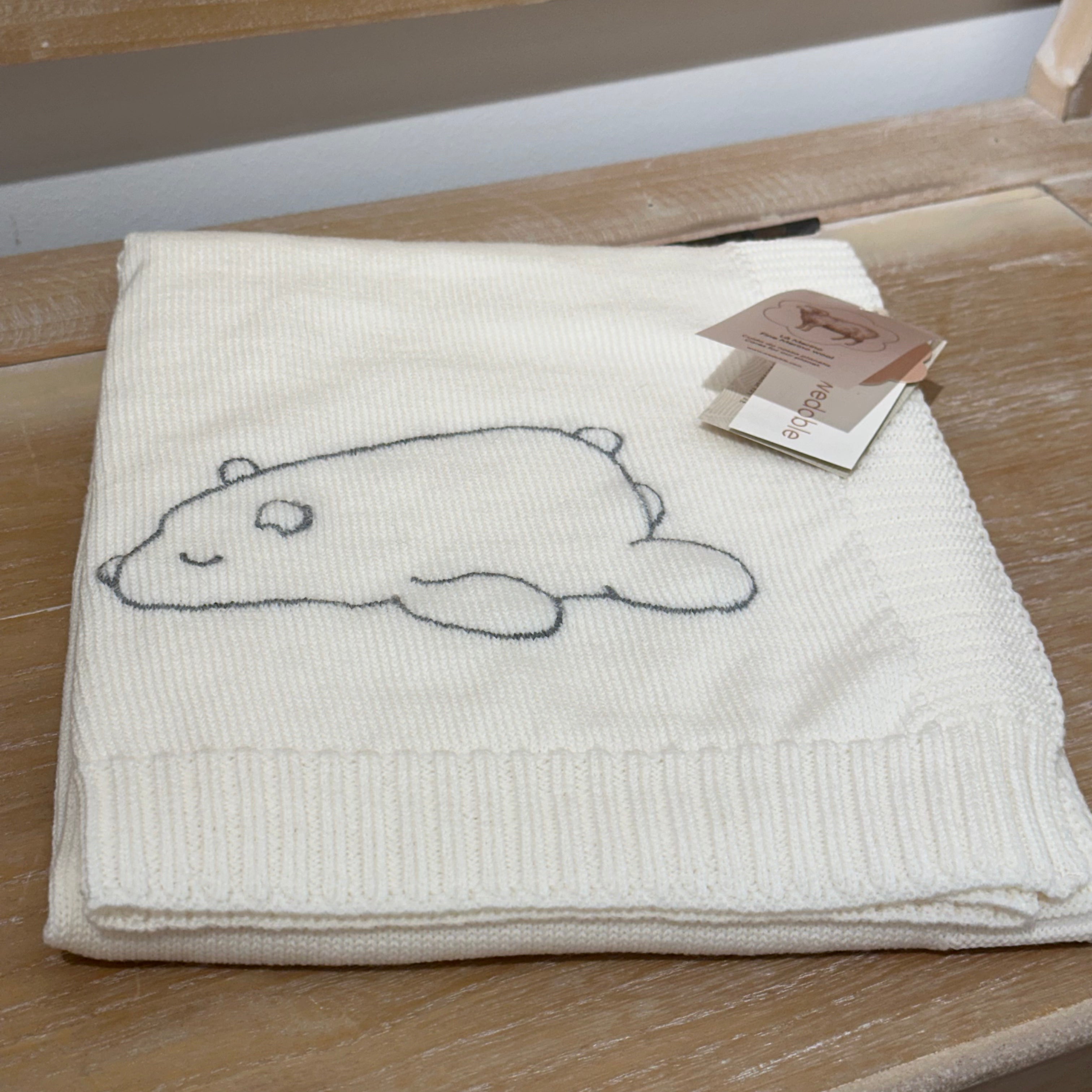 Coperta lana merino Orso Polare - Be Brave Boutique
