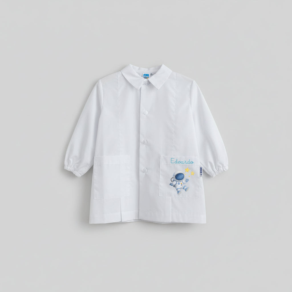Grembiule Siggi asilo Astronauta Personalizzabile con nome - Be Brave Boutique