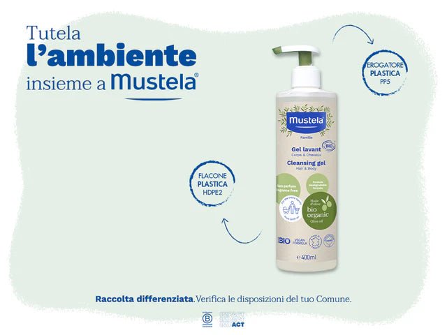 Gel detergente certificato bio Mustela - Be Brave Boutique