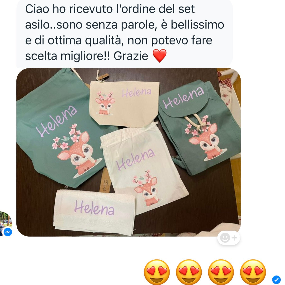 Pochette Neonato Personalizzata con Nome – Beauty Bambino Cerbiatto