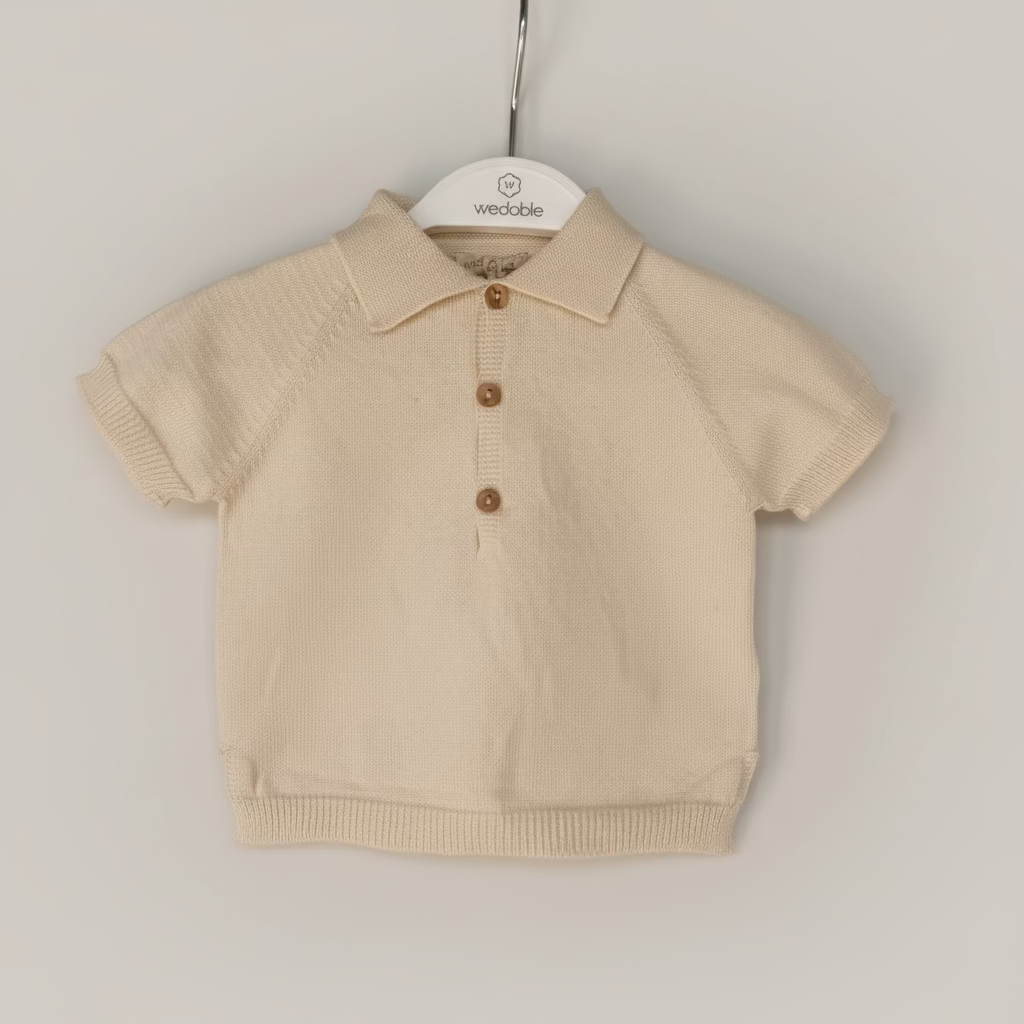 Polo a Maniche Corte in Cotone Biologico Pearl