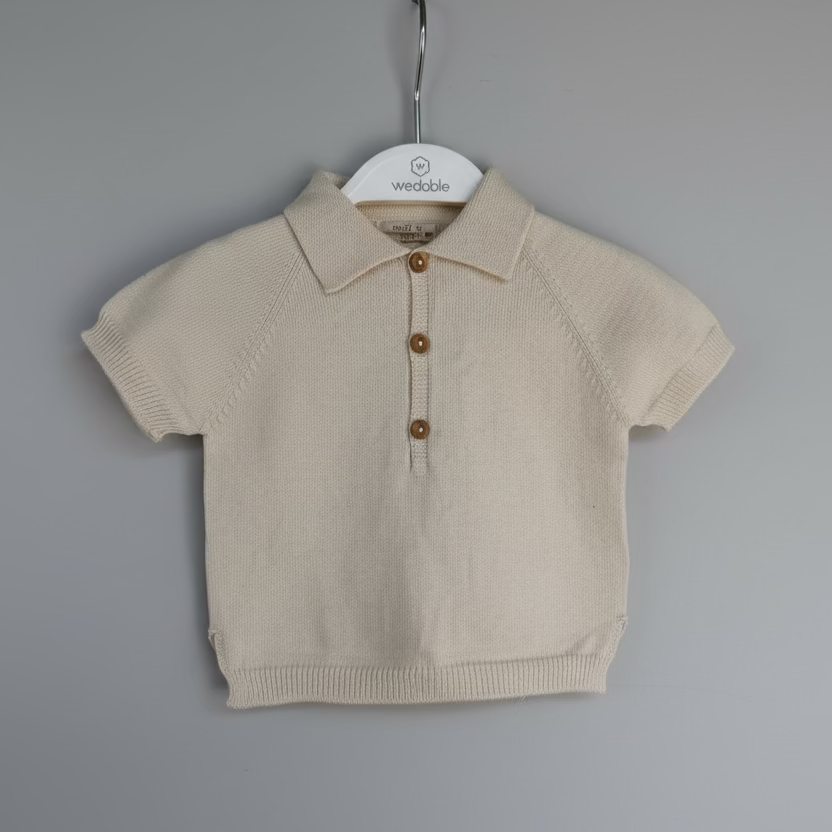 Polo a Maniche Corte in Cotone Biologico Pearl