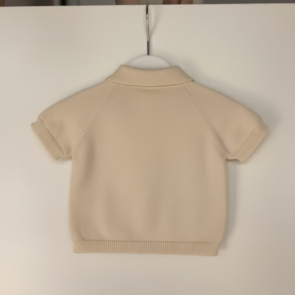 Polo a Maniche Corte in Cotone Biologico Pearl