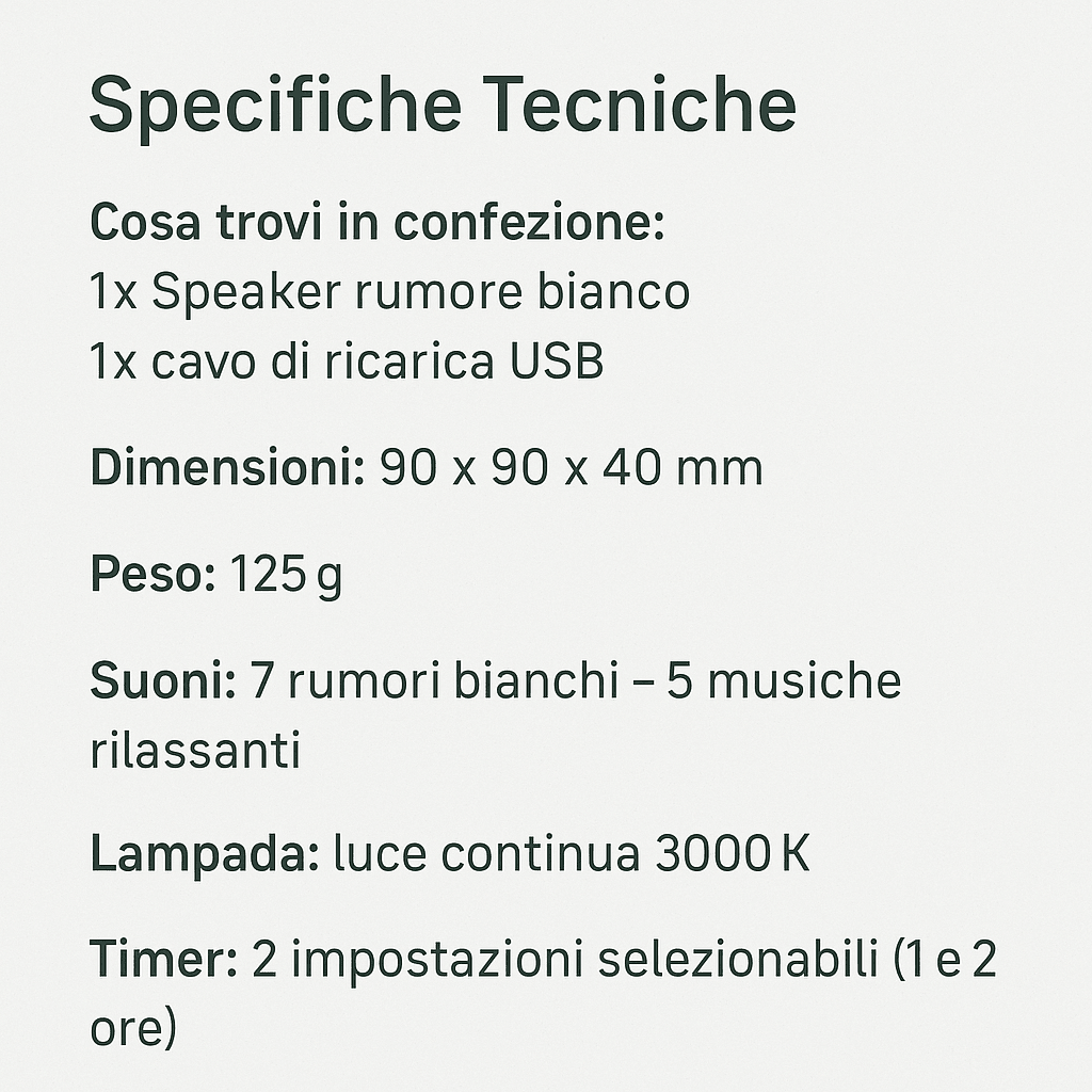 Veo - Speaker rumore bianco - Be Brave Boutique