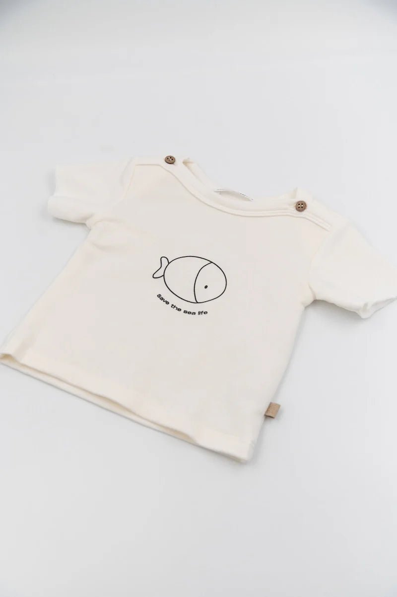 T-shirt a maniche corte con stampa - OFFWHITE 111 - Be Brave Boutique