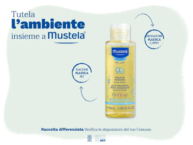 Olio idratante per il massaggio 100 ML Mustela - Be Brave Boutique