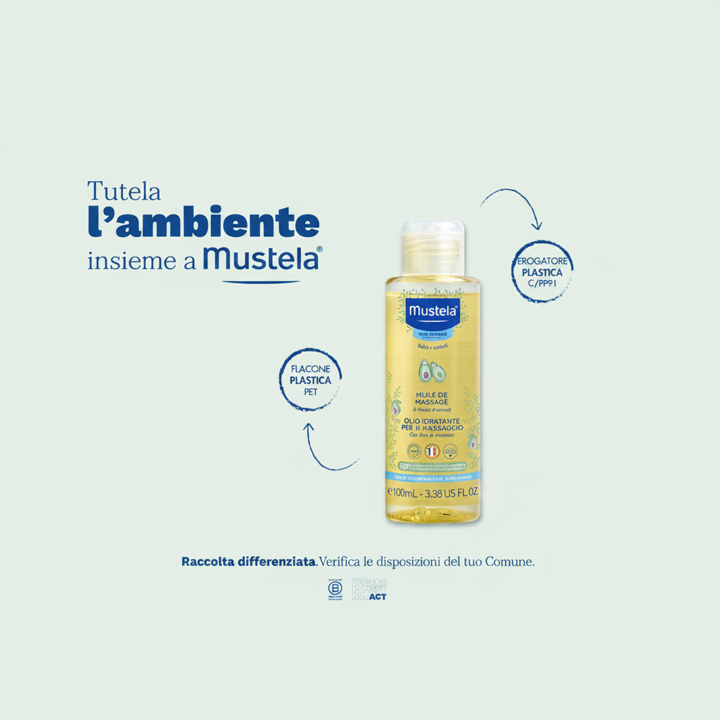 Olio idratante per il massaggio 100 ML Mustela - Be Brave Boutique