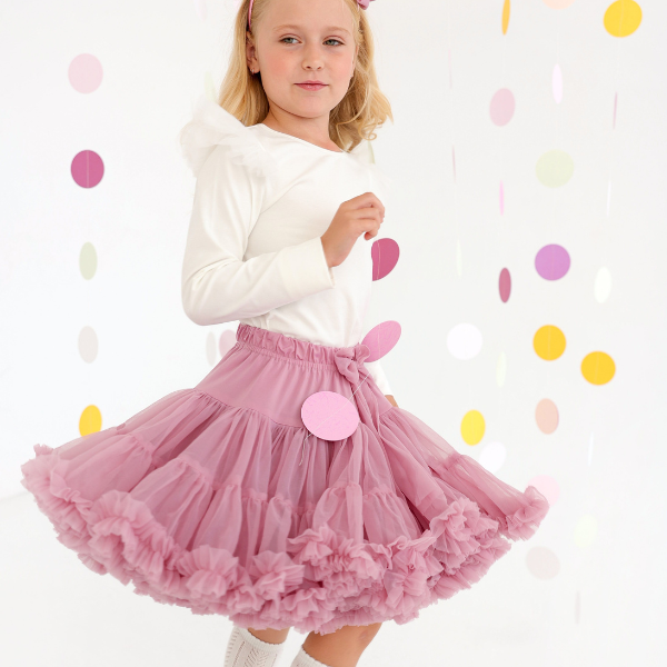 Gonna Ampia in Tulle Dusty Pink - Main Image