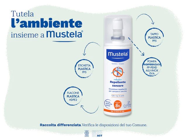 Mustela Repellente Zanzare Spray 100 Ml Per Tutti i Tipi di Pelle - Be Brave Boutique