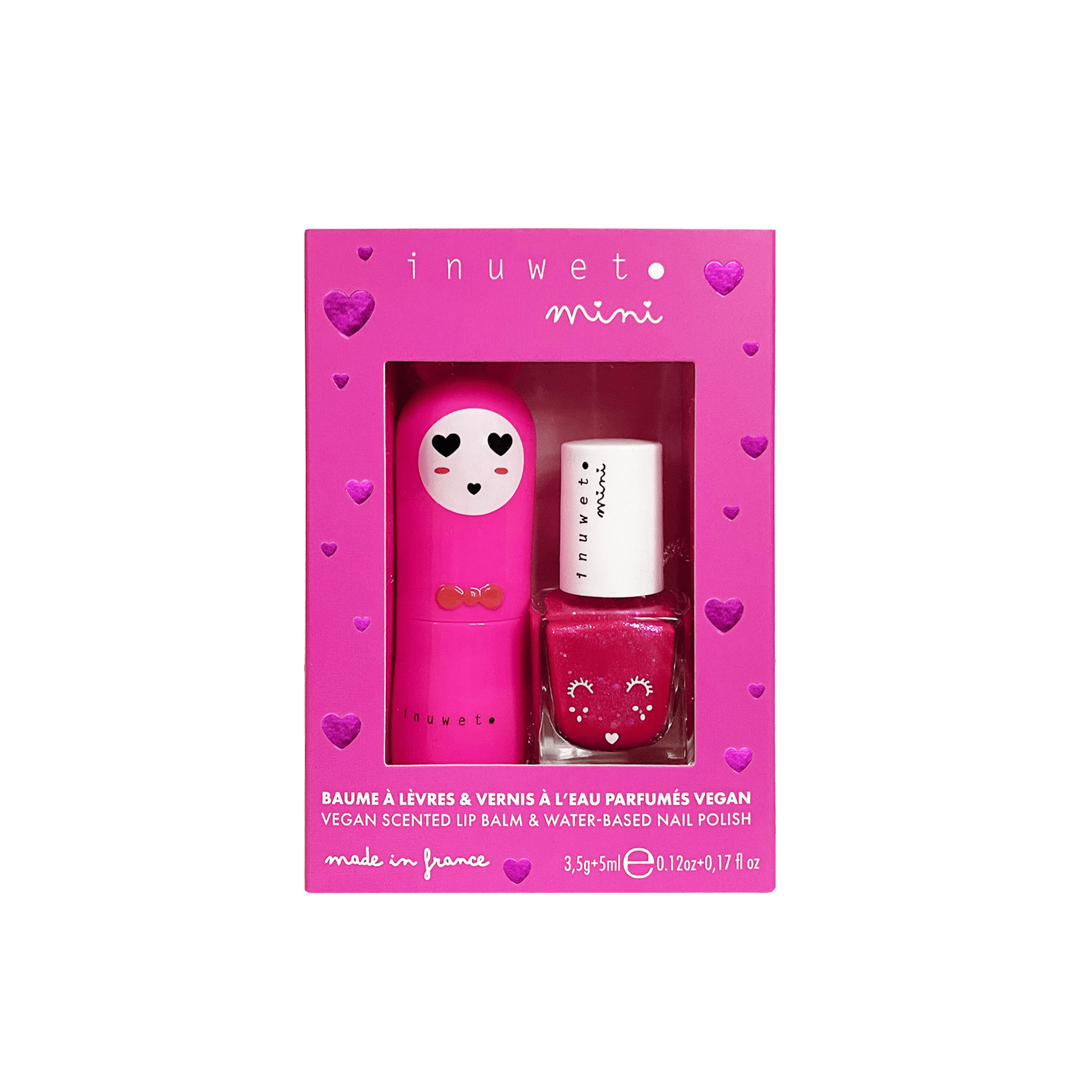 Set regalo duo fucsia: balsamo labbra e smalto a base d'acqua - Ciliegia e Fragola