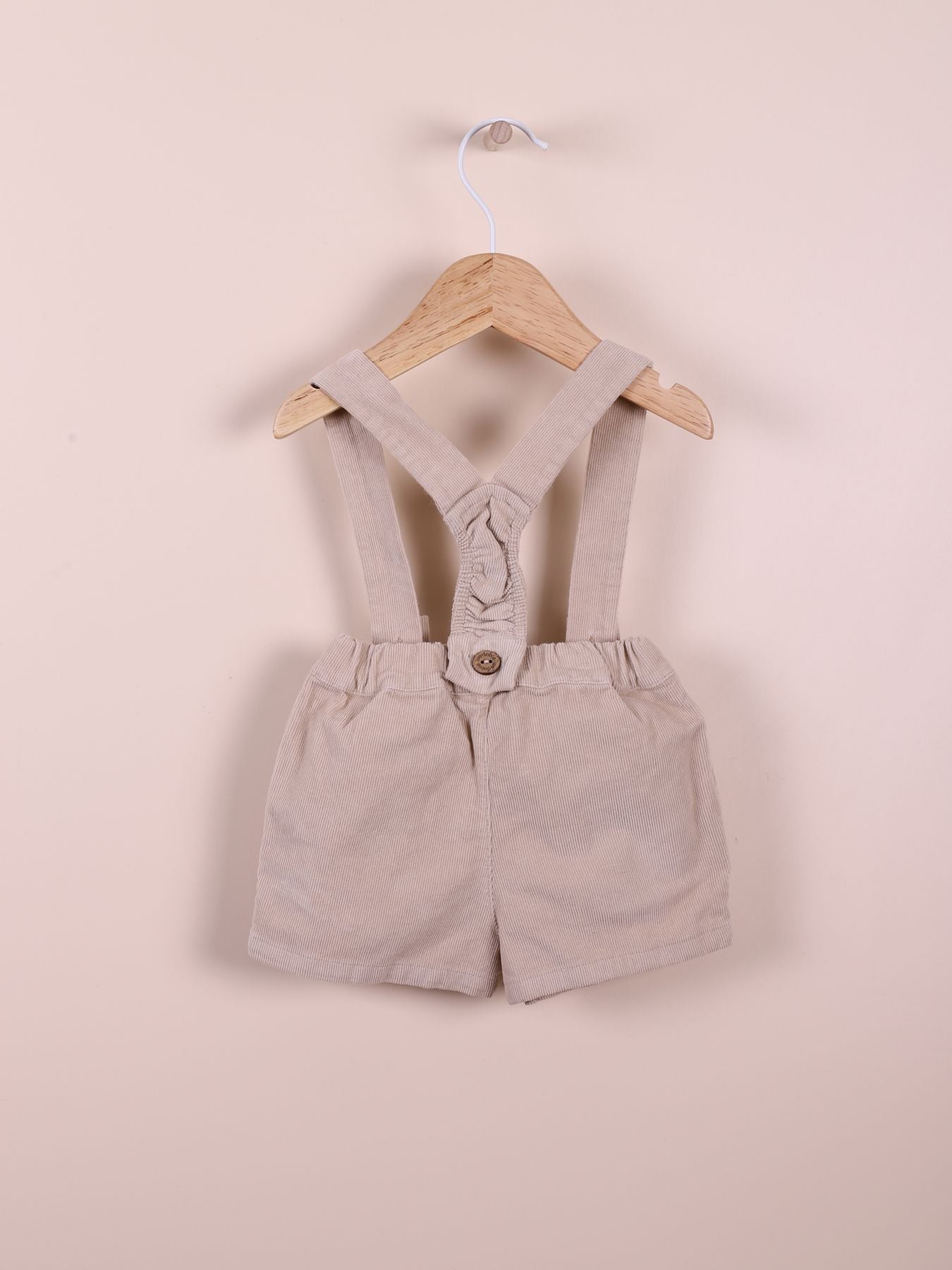 Salopette beige in velluto per bambini - Be Brave Boutique