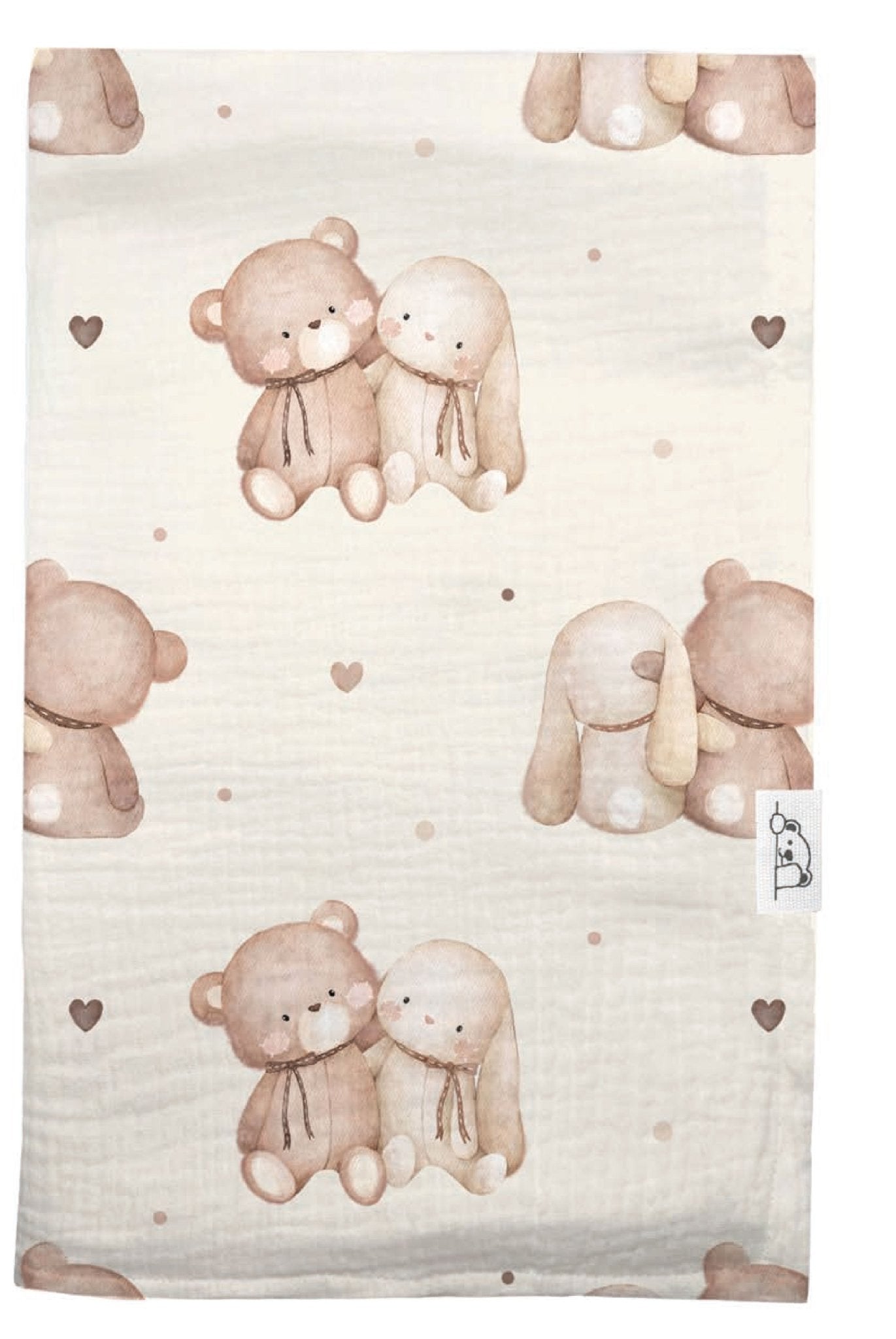 Mussola Orsetto e Coniglietto - Be Brave Boutique