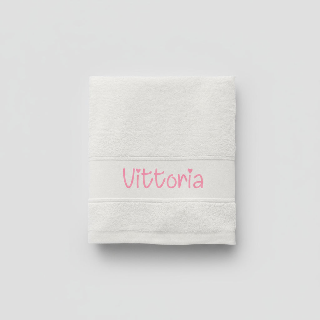 Asciugamani personalizzato con nome Stampato disponibile in 3 misure - Be Brave Boutique