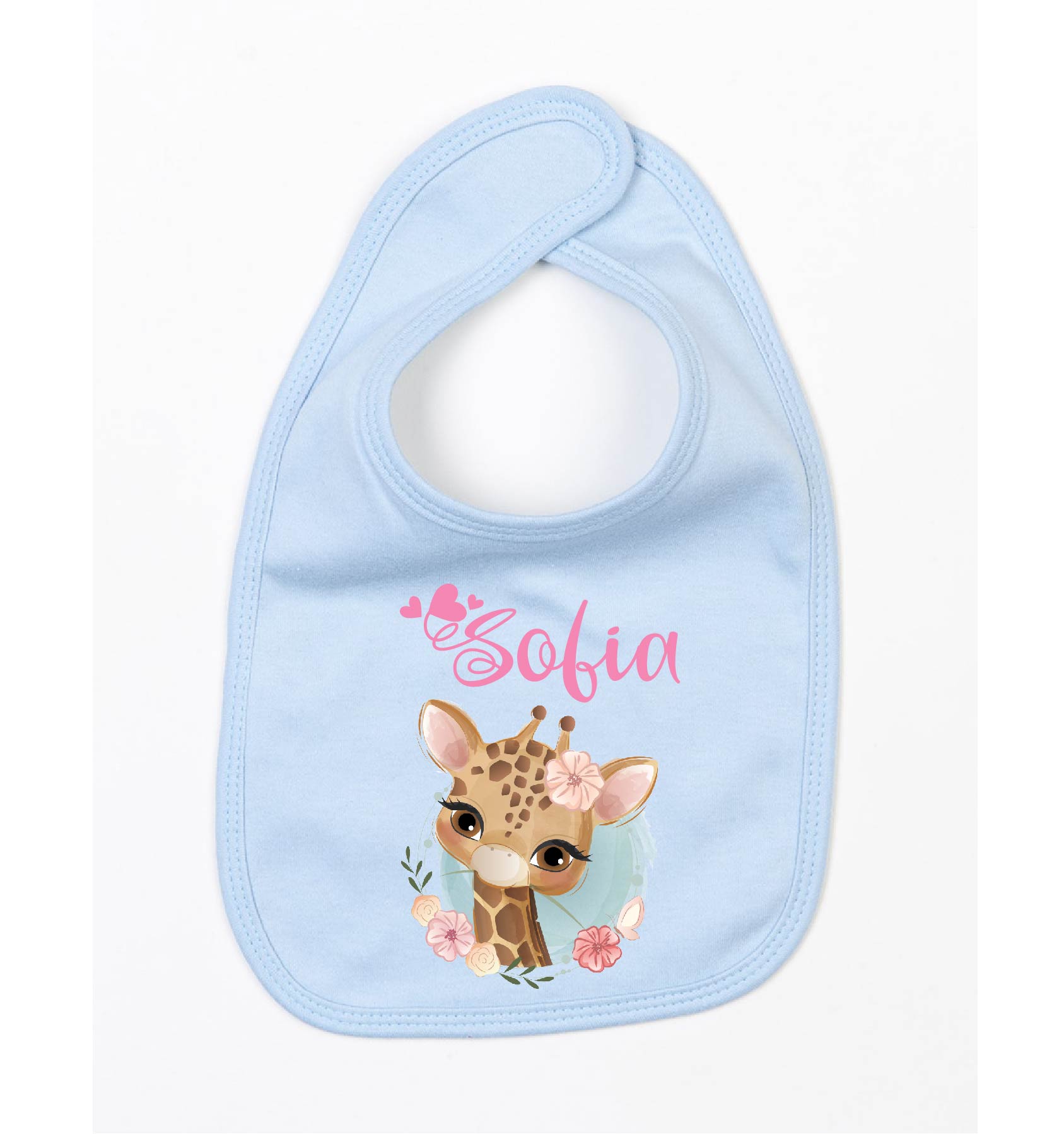 Bavaglino in Cotone organico Giraffa personalizzabile - Be Brave Boutique