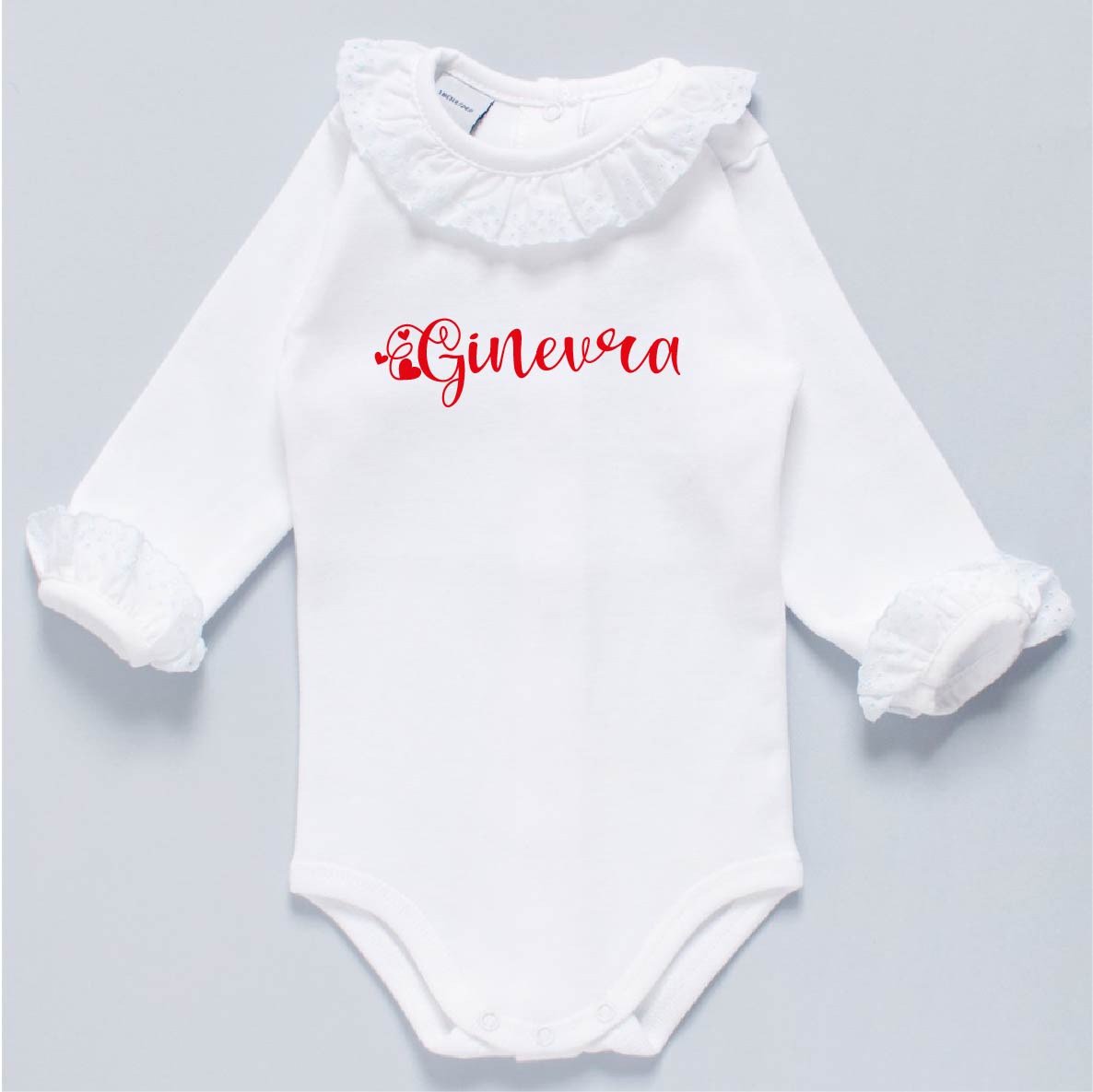 Body in cotone con colletto e maniche in Batista - Be Brave Boutique