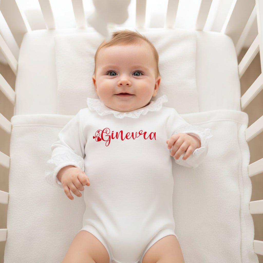 Body in cotone con colletto e maniche in Batista - Be Brave Boutique