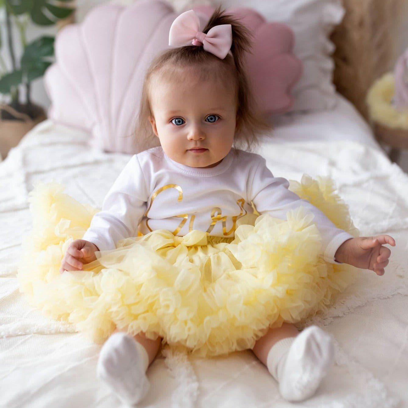 Gonna Ampia in Tulle Giallo - Be Brave Boutique